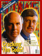 Craig Venter ve Francis Collins TİME dergisine kapak olmuştu